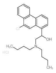 1-Phenanthrenemethanol,9-chloro-a-[(dibutylamino)methyl]-,hydrochloride (1:1)结构式