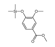 3-Methoxy-4-[(trimethylsilyl)oxy]benzoic acid methyl ester结构式