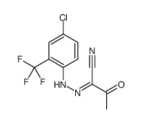 N-[4-chloro-2-(trifluoromethyl)anilino]-2-oxopropanimidoyl cyanide结构式