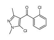 (5-chloro-1,3-dimethylpyrazol-4-yl)-(2-chlorophenyl)methanone Structure