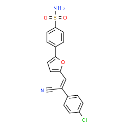 (Z)-4-(5-(2-(4-chlorophenyl)-2-cyanovinyl)furan-2-yl)benzenesulfonamide structure