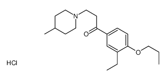 1-(3-ethyl-4-propoxyphenyl)-3-(4-methylpiperidin-1-yl)propan-1-one,hydrochloride Structure