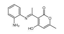 (3-[(1-E)-N-(2-aminophenyl)ethanimidoyl]-4-hydroxy-6-methyl-2H-pyran-2-one) Structure