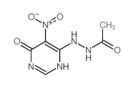 Acetic acid,2-(1,6-dihydro-5-nitro-6-oxo-4-pyrimidinyl)hydrazide Structure