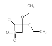 Thietane,2-chloro-3,3-diethoxy-, 1,1-dioxide Structure