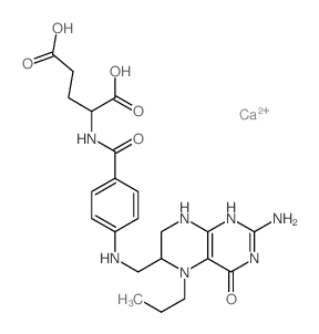 2-[[4-[(2-amino-4-oxo-5-propyl-1,6,7,8-tetrahydropteridin-6-yl)methylamino]benzoyl]amino]pentanedioic acid structure