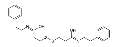 3-[[3-oxo-3-(2-phenylethylamino)propyl]disulfanyl]-N-(2-phenylethyl)propanamide Structure