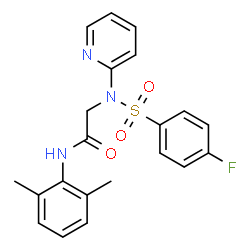 N-(2,6-DIMETHYLPHENYL)-2-[[(4-FLUOROPHENYL)SULFONYL](2-PYRIDINYL)AMINO]ACETAMIDE结构式