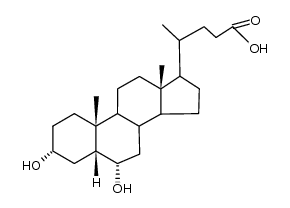 3α,6α-Dihydroxy-5β-cholansaeure Structure