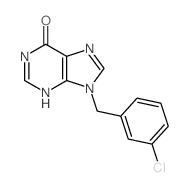 6H-Purin-6-one,9-[(3-chlorophenyl)methyl]-1,9-dihydro- Structure