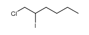 1-chloro-2-iodohexane结构式
