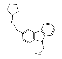 N-[(9-ethylcarbazol-3-yl)methyl]cyclopentanamine Structure