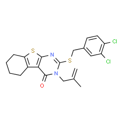 2-[(3,4-dichlorobenzyl)sulfanyl]-3-(2-methyl-2-propenyl)-5,6,7,8-tetrahydro[1]benzothieno[2,3-d]pyrimidin-4(3H)-one结构式