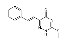3-(methylthio)-6-styryl-1,2,4-triazin-5(2H)-one Structure