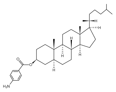 4-amino-benzoic acid-(5α-cholestanyl-(3β)-ester)结构式