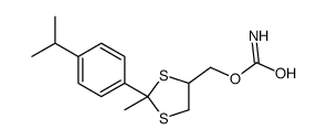 [2-methyl-2-(4-propan-2-ylphenyl)-1,3-dithiolan-4-yl]methyl carbamate Structure