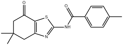 N-(5,5-dimethyl-7-oxo-4,5,6,7-tetrahydrobenzo[d]thiazol-2-yl)-4-methylbenzamide结构式