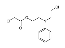 2-[N-(2-chloroethyl)anilino]ethyl 2-chloroacetate结构式