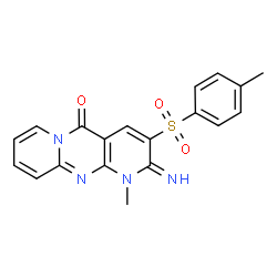 2-imino-1-methyl-3-[(4-methylphenyl)sulfonyl]-1,2-dihydro-5H-dipyrido[1,2-a:2,3-d]pyrimidin-5-one Structure