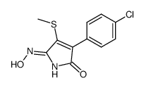 3-(4-chlorophenyl)-5-(hydroxyimino)-4-(methylthio)-1,5-dihydro-2H-pyrrol-2-one结构式