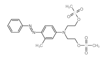 3-methyl-N,N-bis(2-methylsulfonyloxyethyl)-4-phenyldiazenyl-aniline结构式