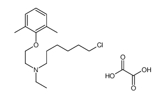 6-Chloro-N-[2-(2,6-dimethylphenoxy)ethyl]-N-ethyl-1-hexanaminium hydrogen oxalate Structure