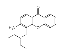 3-amino-4-(diethylaminomethyl)xanthen-9-one结构式