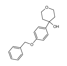 4-[4-(benzyloxy)phenyl]tetrahydro-2H-pyran-4-ol Structure
