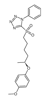 5-[(S)-5-(4-methoxyphenoxy)hexyl-1-sulfonyl]-1-phenyl-1H-tetrazole Structure