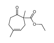 ethyl 1,4-dimethyl-7-oxo-3-cycloheptenecarboxylate Structure