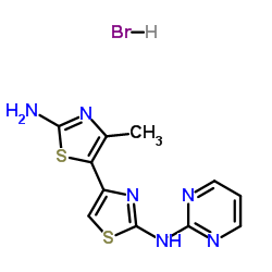 4'-Methyl-N2-(2-pyrimidinyl)-4,5'-bi-1,3-thiazole-2,2'-diamine hydrobromide (1:1) Structure