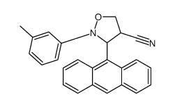 3-anthracen-9-yl-2-(3-methylphenyl)-1,2-oxazolidine-4-carbonitrile结构式