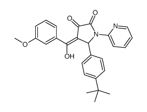 5-(4-tert-butylphenyl)-4-[hydroxy-(3-methoxyphenyl)methylidene]-1-pyridin-2-ylpyrrolidine-2,3-dione结构式