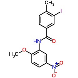 3-Iodo-N-(2-methoxy-5-nitrophenyl)-4-methylbenzamide结构式