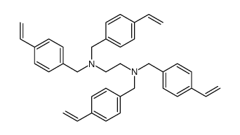 N,N,N',N'-tetrakis[(4-ethenylphenyl)methyl]ethane-1,2-diamine Structure