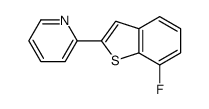 2-(7-fluoro-1-benzothiophen-2-yl)pyridine结构式