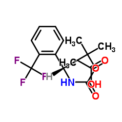 (S)-3-((TERT-BUTOXYCARBONYL)AMINO)-3-(2-(TRIFLUOROMETHYL)PHENYL)PROPANOIC ACID Structure