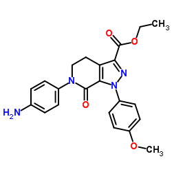 6-(4-氨基苯基)-1-(4-甲氧基苯基)-7-氧代-4,5,6,7-四氢-1H-吡唑并[3,4-c]吡啶-3-羧酸乙酯(阿哌沙班中间体)结构式