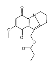 (6-methoxy-5,8-dioxo-2,3-dihydro-1H-pyrrolo[1,2-a]indol-4-yl)methyl propanoate结构式