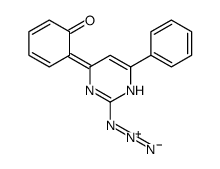 6-(2-azido-4-phenyl-1H-pyrimidin-6-ylidene)cyclohexa-2,4-dien-1-one Structure