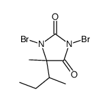 1,3-dibromo-5-butan-2-yl-5-methylimidazolidine-2,4-dione结构式
