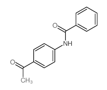 N-(4-乙酰基苯基)苯甲酰胺结构式