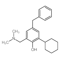 4-benzyl-2-cyclohexyl-6-(dimethylaminomethyl)phenol Structure