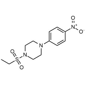 1-乙基磺酰基-4-(4-硝基苯基)哌嗪结构式