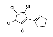 1,2,4,5-tetrachloro-3-(cyclopenten-1-yl)cyclopenta-1,3-diene结构式