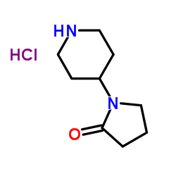 1-(Piperidin-4-yl)pyrrolidin-2-one hydrochloride Structure