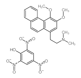 2-(3,4-dimethoxyphenanthren-1-yl)-N,N-dimethyl-ethanamine; 2,4,6-trinitrophenol结构式