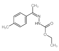Hydrazinecarboxylicacid, 2-[1-(4-methylphenyl)ethylidene]-, ethyl ester structure