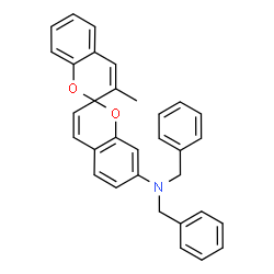 N,N-dibenzyl-3'-methyl-2,2'-spirobi[2H-1-benzopyran]-7-amine结构式