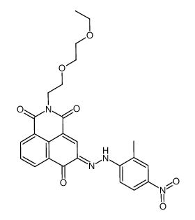 1H-Benz(de)isoquinoline-1,3(2H)-dione, 2-(2-(2-ethoxyethoxy)ethyl)-6-h ydroxy-5-((2-methyl-4-nitrophenyl)azo)- structure